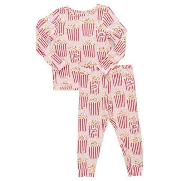 GIRLS Bamboo PJ Set - Popcorn - Picture 1 of 2